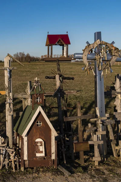 Siauliai Litvanya Haçlar Tepesi Haçlar Haçlar Katolikler Için Bir Hac — Stok fotoğraf