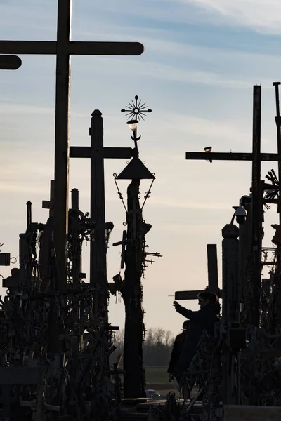 Siauliai Lituania Colle Delle Croci Luogo Pellegrinaggio Cattolici Una Collezione — Foto Stock