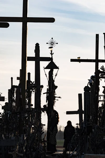 Siauliai Lituânia Monte Das Cruzes Local Peregrinação Para Católicos Uma — Fotografia de Stock