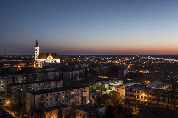 Siauliai Litwa Katedra Świętych Piotra Pawła Panoramę — Zdjęcie stockowe