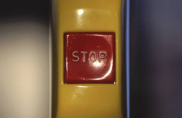 Stockholm Schweden Ein Stop Button Einem Bus — Stockfoto