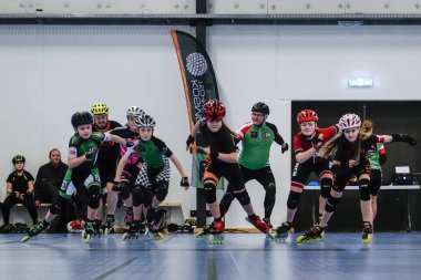 Hjorring, Danimarka Halk kütüphanesinin modern iç.