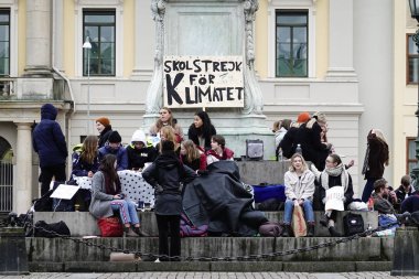 Göteborg, İsveç Lise iklim grev Gustav Adolfs torg.