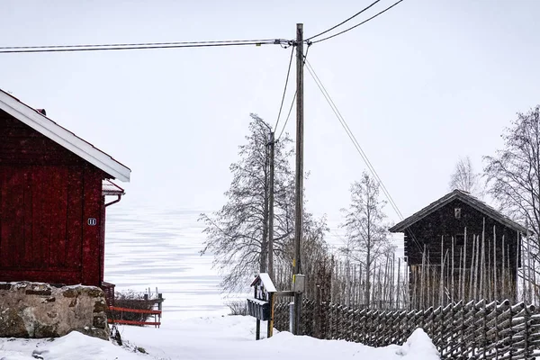 Mora Suécia Uma Pequena Casa Lago Siljan Província Dalarna — Fotografia de Stock
