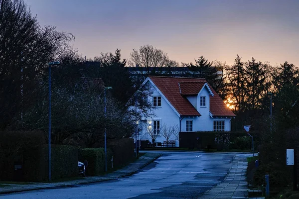 Hjorring Dänische Wohngegend Den Frühen Morgenstunden — Stockfoto