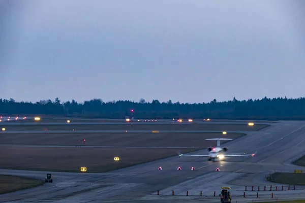 Стокгольм Швеция Самолет Приземлившийся Аэропорту Арланды — стоковое фото