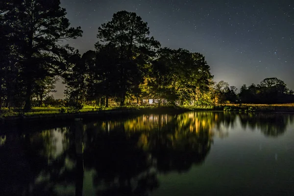 Broomes Island Maryland Usa Landscape House Night Patuxent River — Stock Photo, Image