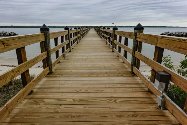 Solomons Maryland Estados Unidos Muelle Madera Río Patuxent —  Fotos de Stock