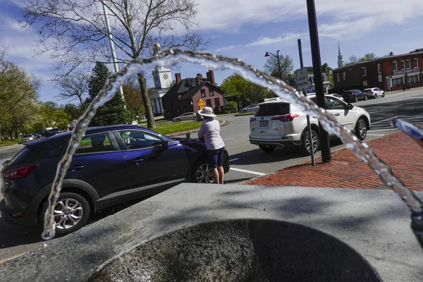 Concord Massachusetts Abd Bir Kadın Monument Meydanı Nda Bir Çeşmesi — Stok fotoğraf
