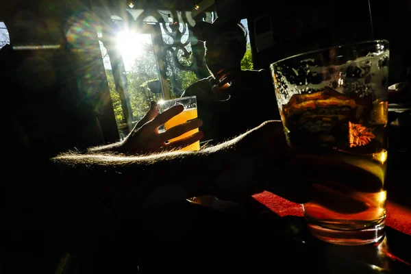 Wassaic New York Usa Men Drinking Beer Pub Bar — Stock Photo, Image