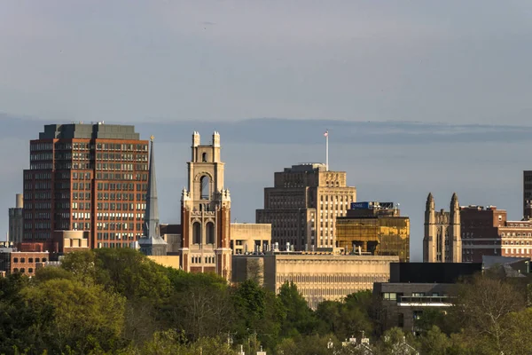 New Haven Connecticut Usa Stadens Silhuett Och Yale University — Stockfoto