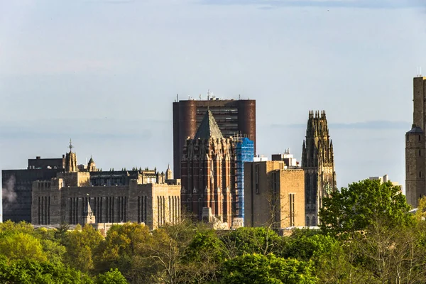 New Haven Connecticut Usa Stadens Silhuett Och Yale University — Stockfoto