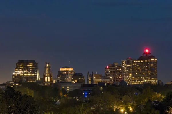 New Haven Connecticut Usa Skyline Della Città Università Yale — Foto Stock