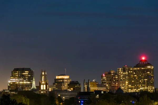 New Haven Connecticut Usa Stadens Silhuett Och Yale University — Stockfoto