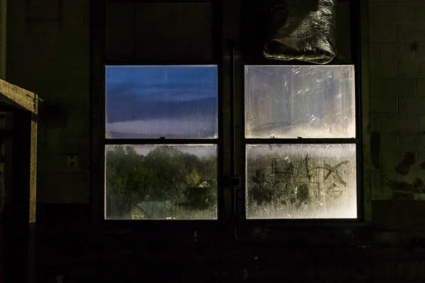 New Haven Connecticut Usa Big Windows Abandoned Industrial Facility Downtown — Stock Photo, Image