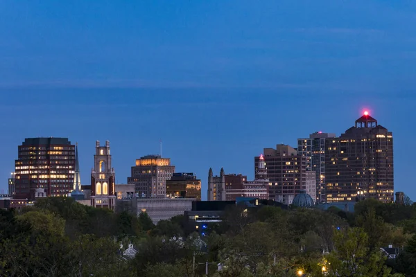 New Haven Connecticut Eua Horizonte Cidade Universidade Yale — Fotografia de Stock