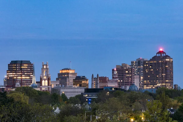 New Haven Connecticut Stany Zjednoczone Panoramę Miasta Uniwersytet Yale — Zdjęcie stockowe