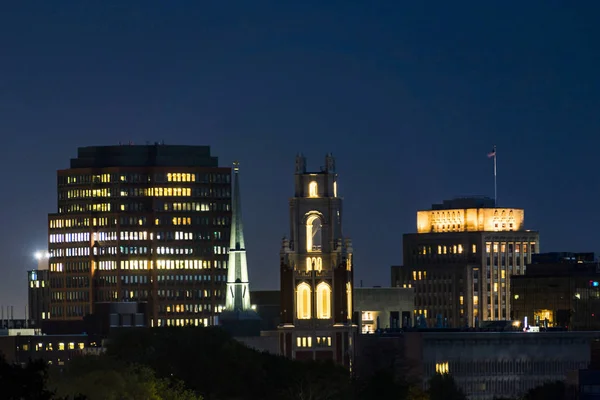 New Haven Connecticut Usa Stadens Silhuett Och Yale University — Stockfoto