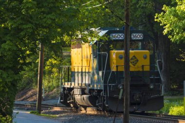 Cornwall, Connecticut, Abd Berkshire hattındahousatonic demiryolu bir lokomotif.