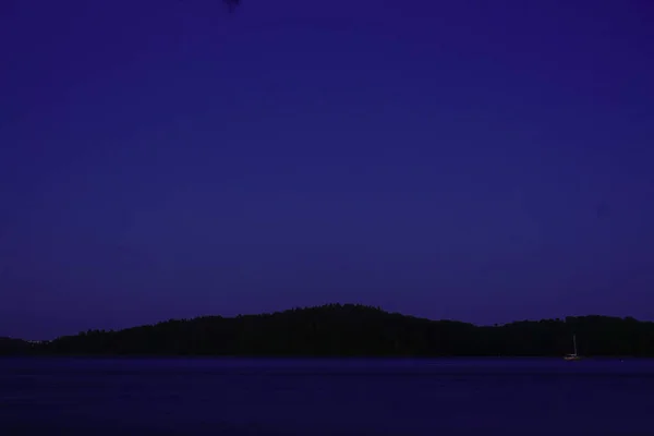 Stockholm Sweden Coastline Lake Malaren Summer Night — Stock Photo, Image