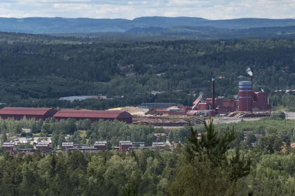 Falun Suécia Vista Cidade Para Mina Cobre — Fotografia de Stock