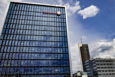 Vilnius, Litvanya Neris nehri kuzey kıyısında New City Centre İsveç bankası Swedbank Litvanya merkezi ve Vilnius'un yeni iş bölgesi nin sitesi.