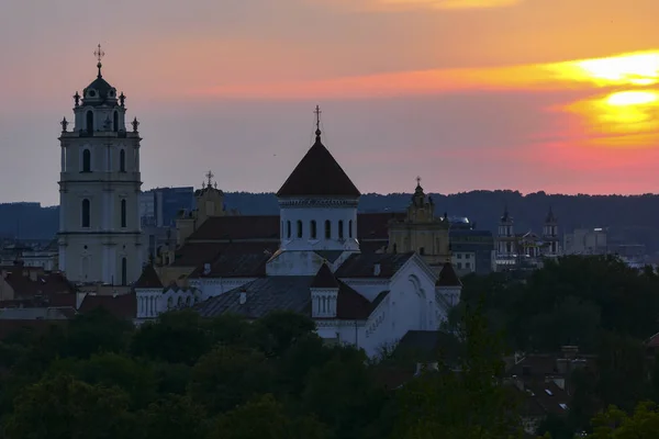 Vilnius Litvanya Geç Afternon Tüm Azizkatolik Kilisesi — Stok fotoğraf