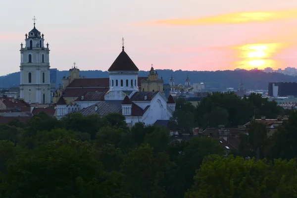 Vilnius Litvanya Geç Afternon Tüm Azizkatolik Kilisesi — Stok fotoğraf