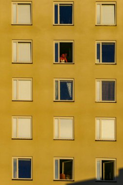 Stockholm, İsveç Nybohov, bir banliyösünde kiralık bir apartman kompleksi.