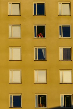 Stockholm, İsveç Nybohov, bir banliyösünde kiralık bir apartman kompleksi.