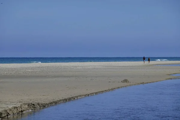 Lonstrup Dinamarca Rivultet Hígado Entra Mar Del Norte Playa —  Fotos de Stock