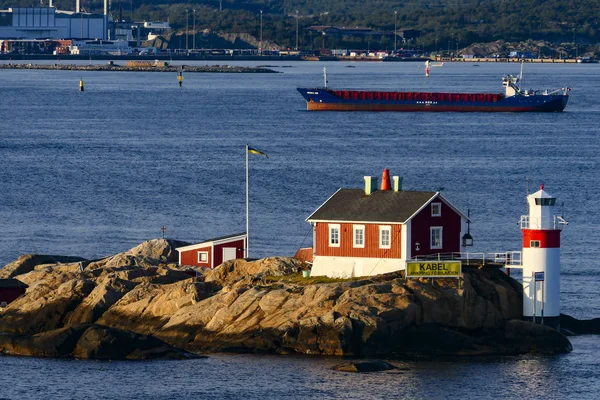 Gothenburg Suède Petites Îles Phares Entrée Mer Gothenburg — Photo