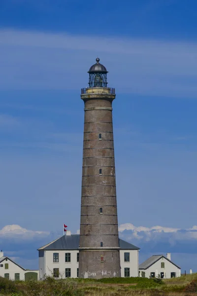 Skagen Dänischer Leuchtturm Auch Als Skagens Grauer Leuchtturm Bekannt Ist — Stockfoto