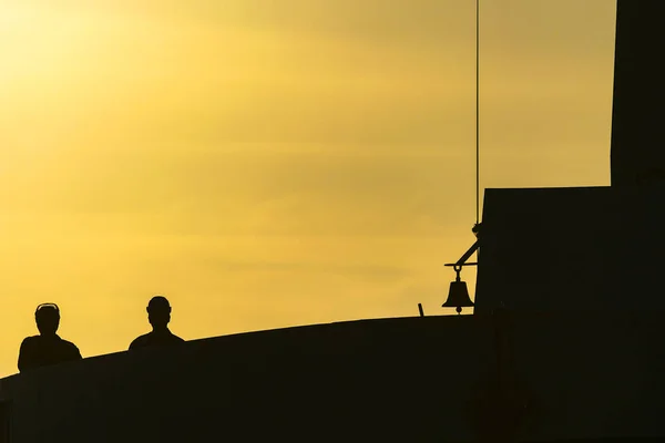 Hirtshals Denmark Tanker Arrives Port Early Morning Crew Watch Deck — Stock Photo, Image