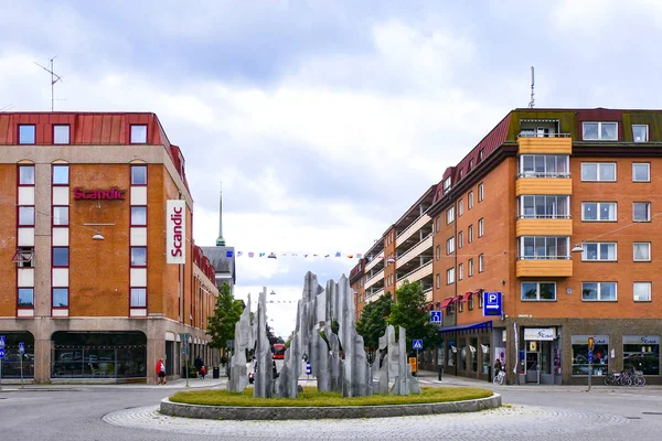 Karlstad Suède Cercle Circulation Centre Ville — Photo