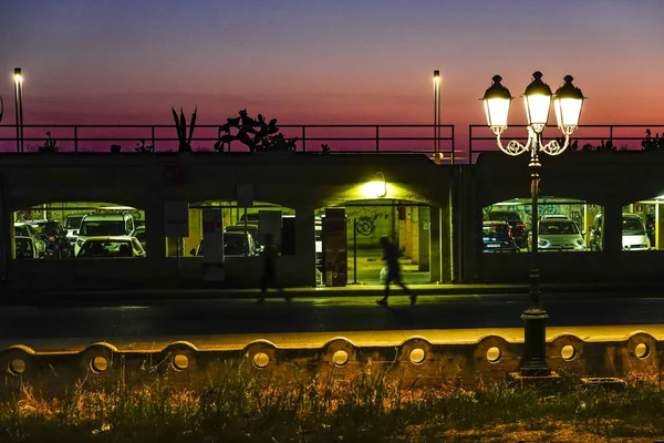 Syracuse Ortegia Sicília Itália Corredores Longo Perchaggio Talete Estacionamento — Fotografia de Stock