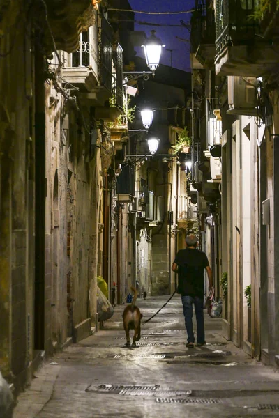 Siracusa Sicilia Italia Gli Stretti Vicoli Strade Secondarie Ortigia Centro — Foto Stock