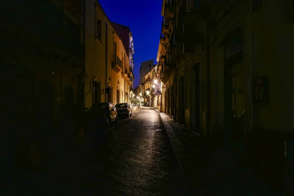 Siracusa Sicília Itália Ruas Secundárias Ilha Ortygia Amanhecer — Fotografia de Stock