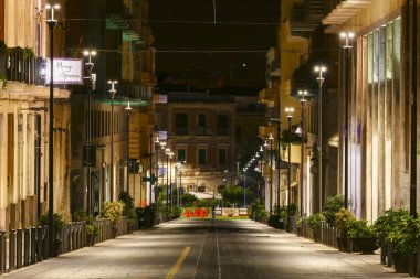 Syracuse, Sicilya, İtalya Corso Giacomo Matteotti, Ortygia adasında ana alışveriş caddesi.