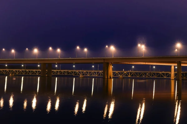 Стокгольм Швеция Мост Голубом Часу Остров — стоковое фото