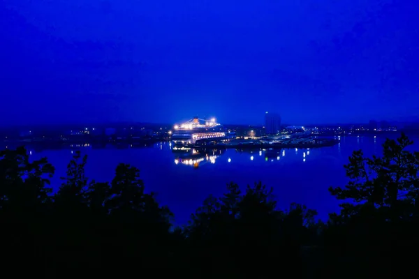Stockholm Schweden Ein Kreuzfahrtschiff Stockholmer Hafen Das Als Frihamnen Bekannt — Stockfoto