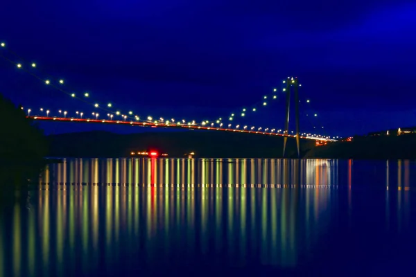 Puente Costa Alta Entre Kramfors Harnosand Suecia Provincia Angermanland — Foto de Stock