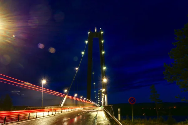 Hoge Kust Brug Tussen Kramfors Harnosand Zweden Provincie Angermanland — Stockfoto