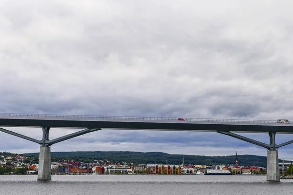 Сундсвалль Швеция Автодорожный Мост — стоковое фото