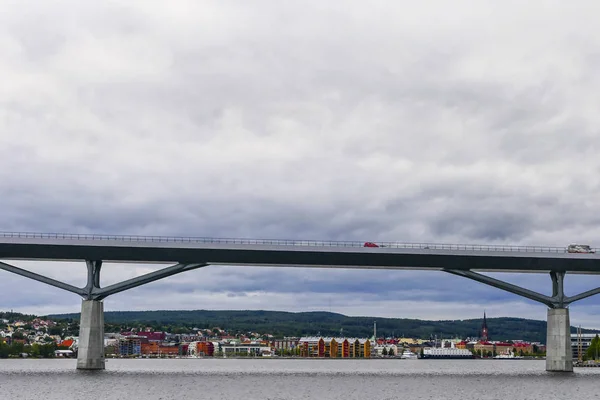 Sundsvall Zweden Snelwegbrug — Stockfoto