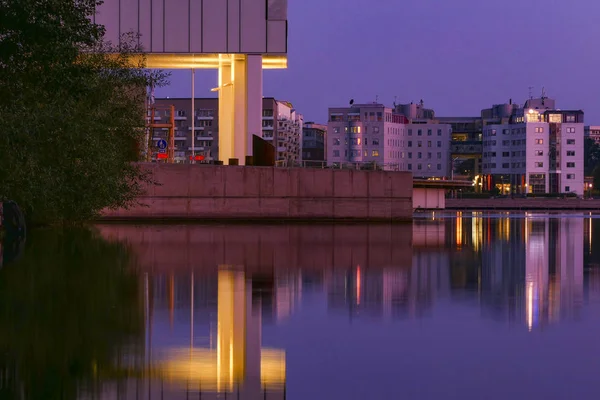 Stockholm Svédország Víz Nézet Kajen Épület Arsta Bay — Stock Fotó