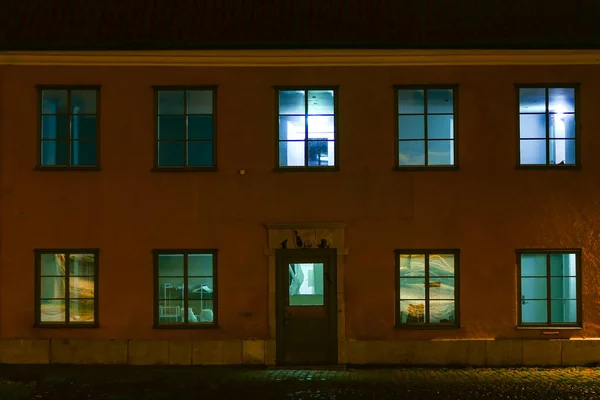 Visby Gotland Zweden Duistere Mysterieuze Straten Van Middeleeuwse Oude Stad — Stockfoto