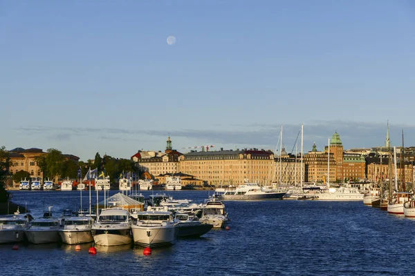 Stockholm Sverige Utsikten Mot Nybroviken Tidigt Morgonen — Stockfoto