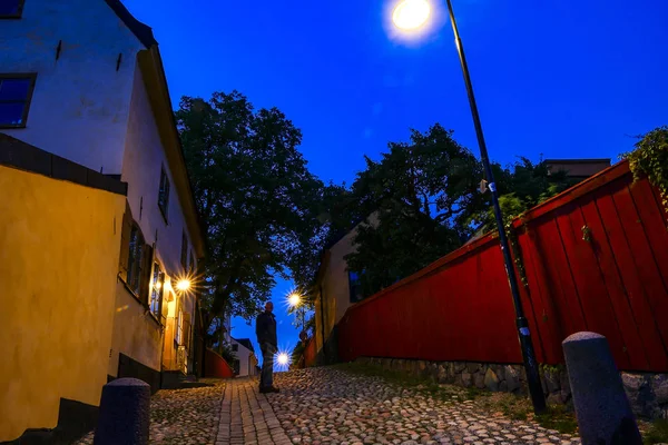 Estocolmo Suécia Horizonte Cidade Amanhecer Monteliusvagen Sodermalm — Fotografia de Stock