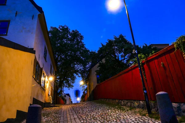 Estocolmo Suécia Horizonte Cidade Amanhecer Monteliusvagen Sodermalm — Fotografia de Stock